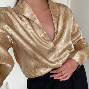 Vintage Champagne Blouse